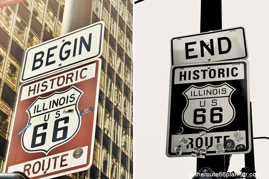 Historic Begin Route 66 Sign