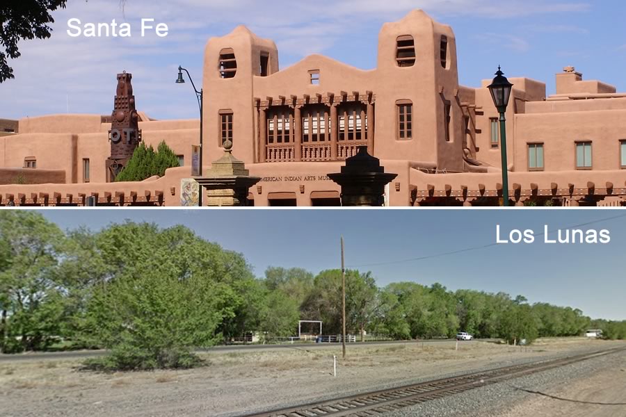 Santa Fé and Los Lunas on the Route 66