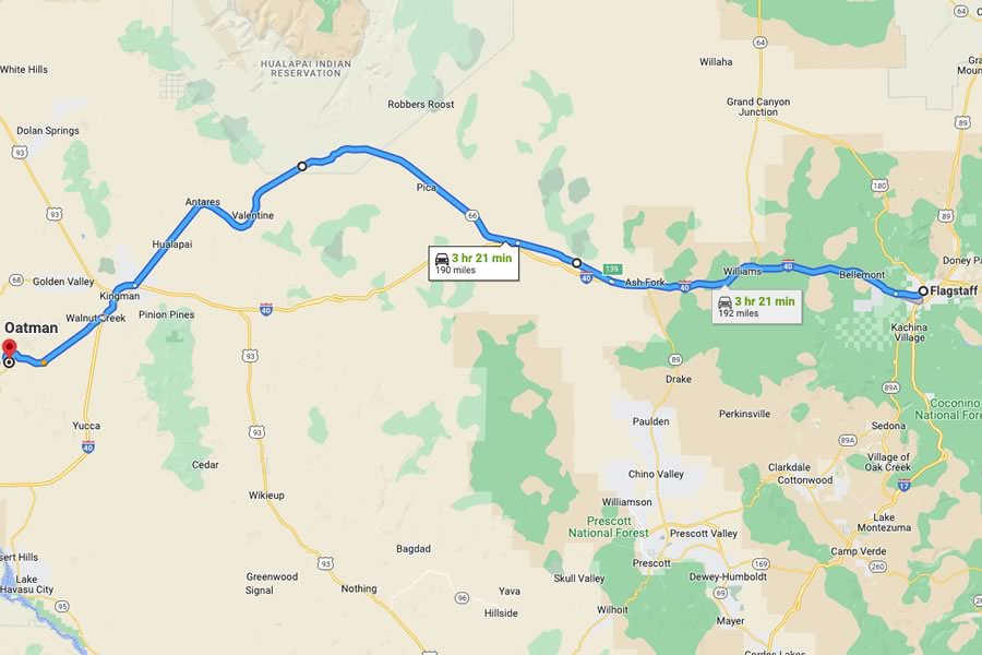 Flagstaff to Oatman on Route 66