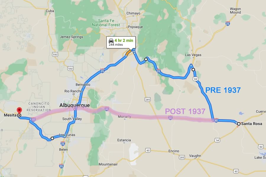 Santa F&eacute; and Los Lunas on the Route 66
